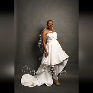 High Low Wedding Dress With Crystal Leggings